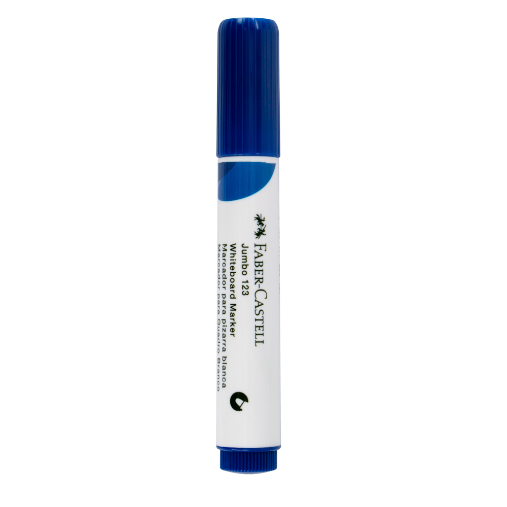 MARCADOR DE PIZARRON PUNTA REDONDA AZUL FABER CASTELL