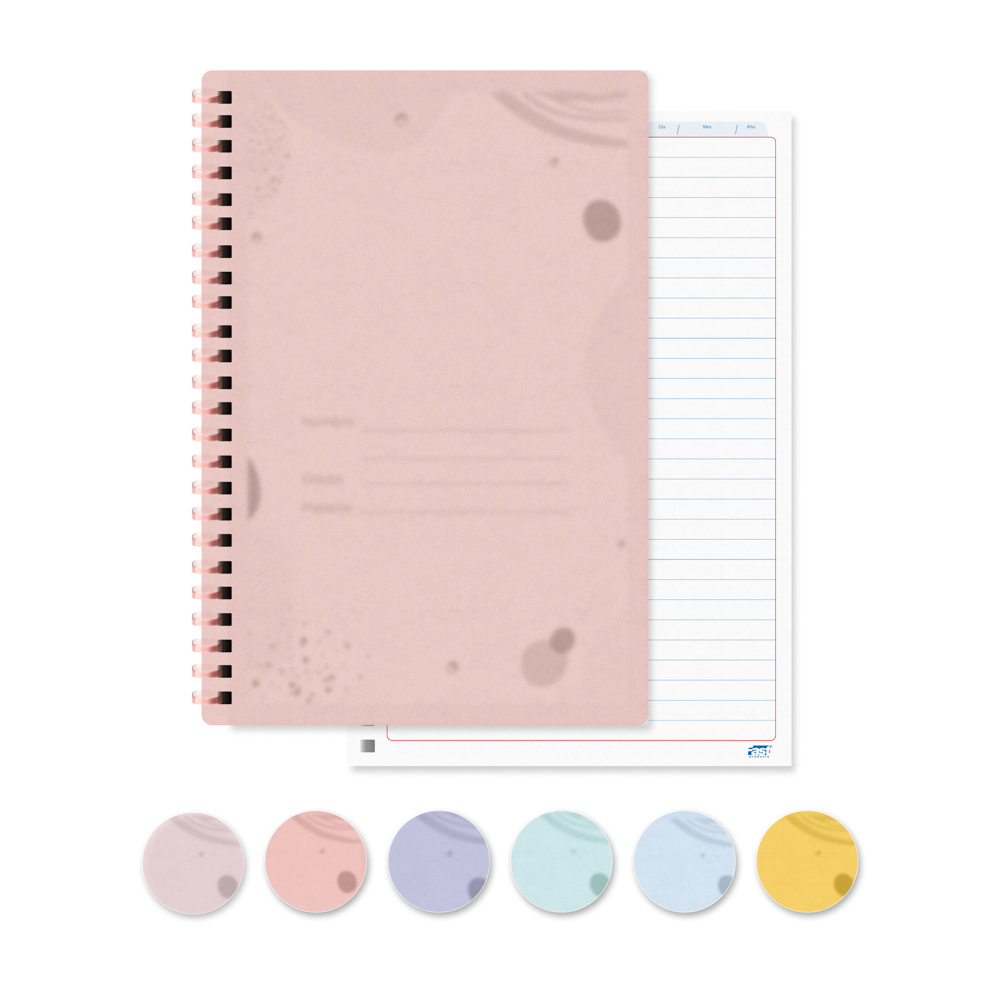 CUADERNO ESPIRAL PLASTICO No. 2 PASTEL FAST 