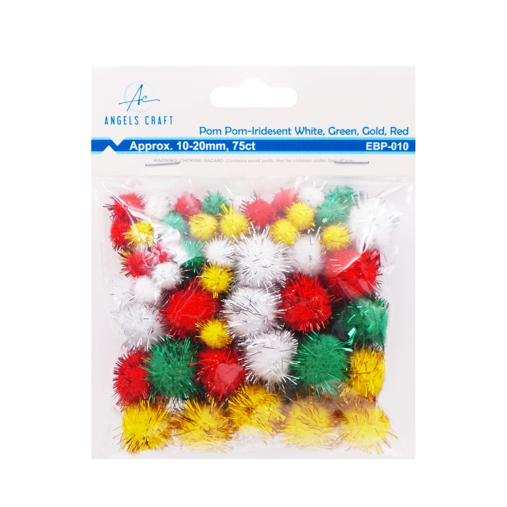POMPONES 75 U. IRIDICENTE EBP-010 SURTIDOS ANGELS CRAFT
