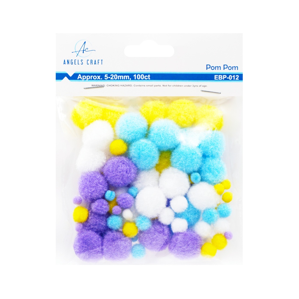 POMPONES 100 U. SURTIDOS EBP-012 ANGELS CRAFT