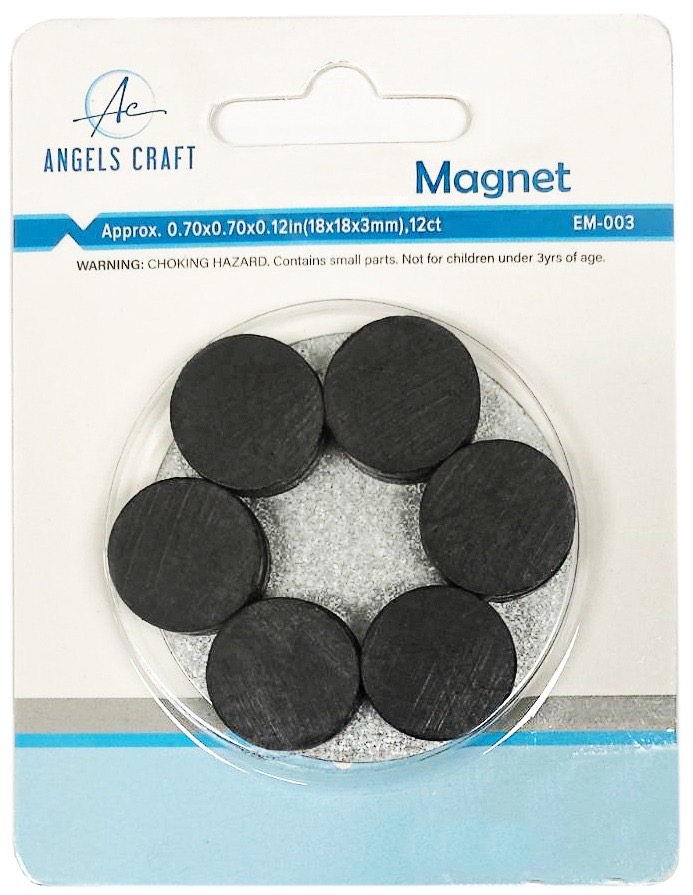 IMANES REDONDOS 1.8 CM. 12 U. ANGELS CRAFT