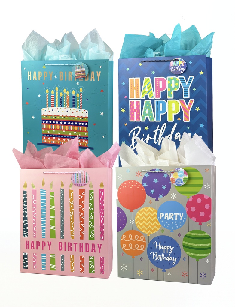 BOLSA DE REGALO GB-215-XL FELIZ CUMPLEAÑOS EXTRA GRANDE ANGELS CRAFT
