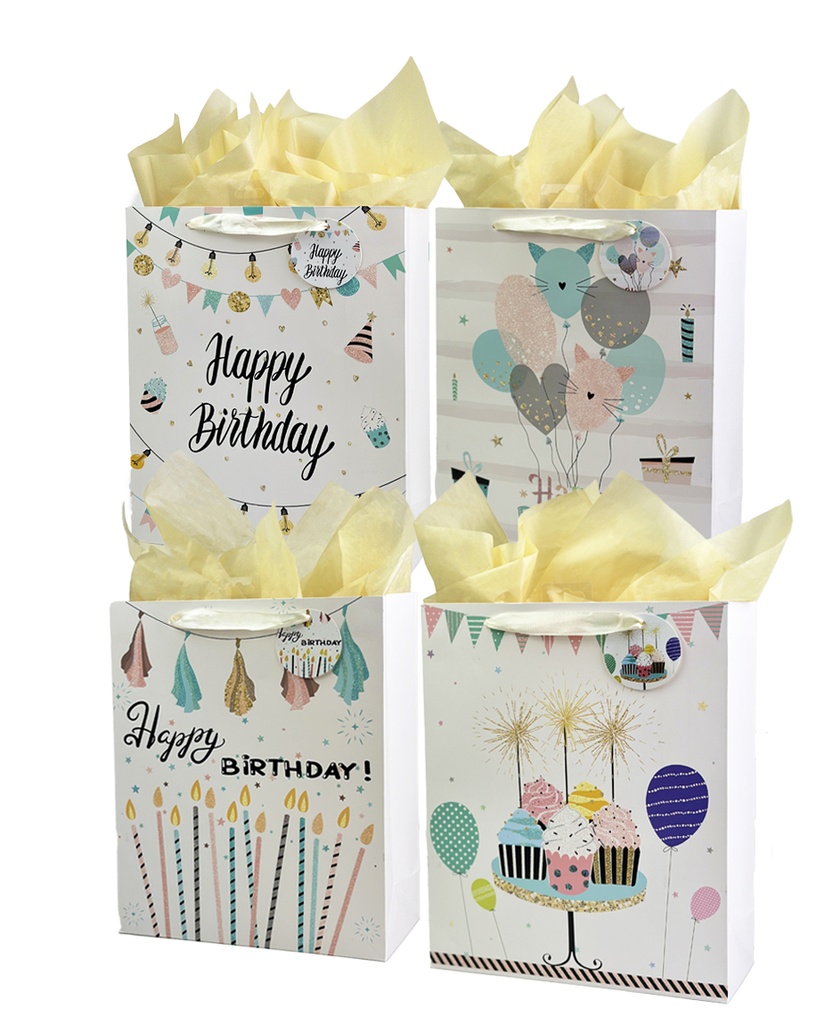 BOLSA DE REGALO GB-216-L FELIZ CUMPLEAÑOS GRANDE ANGELS CRAFT