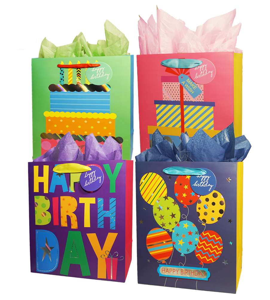 BOLSA DE REGALO GB-222-XL FELIZ CUMPLEAÑOS EXTRA GRANDE ANGELS CRAFT