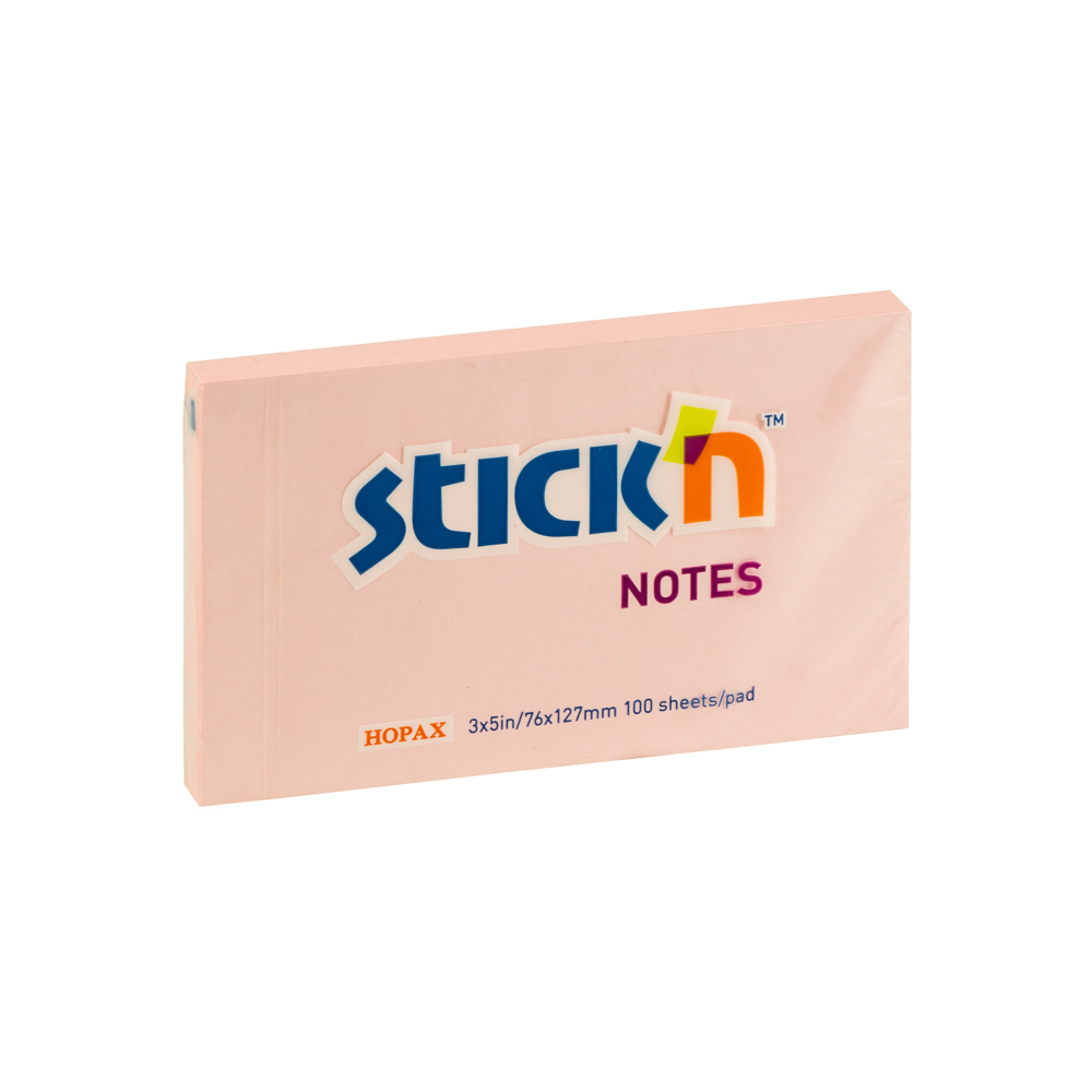 BLOCK ADHESIVO 3 PLG. X 5 PLG. 100 H. ROSADO STICKN