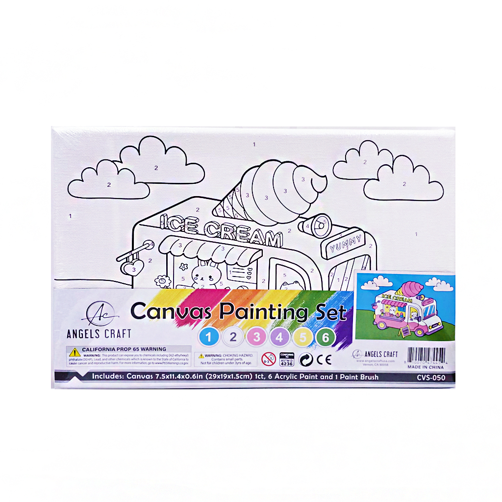 SET DE PINTURA PINTA POR NUMEROS HELADO 7.5 X 11 ANGELS CRAFT