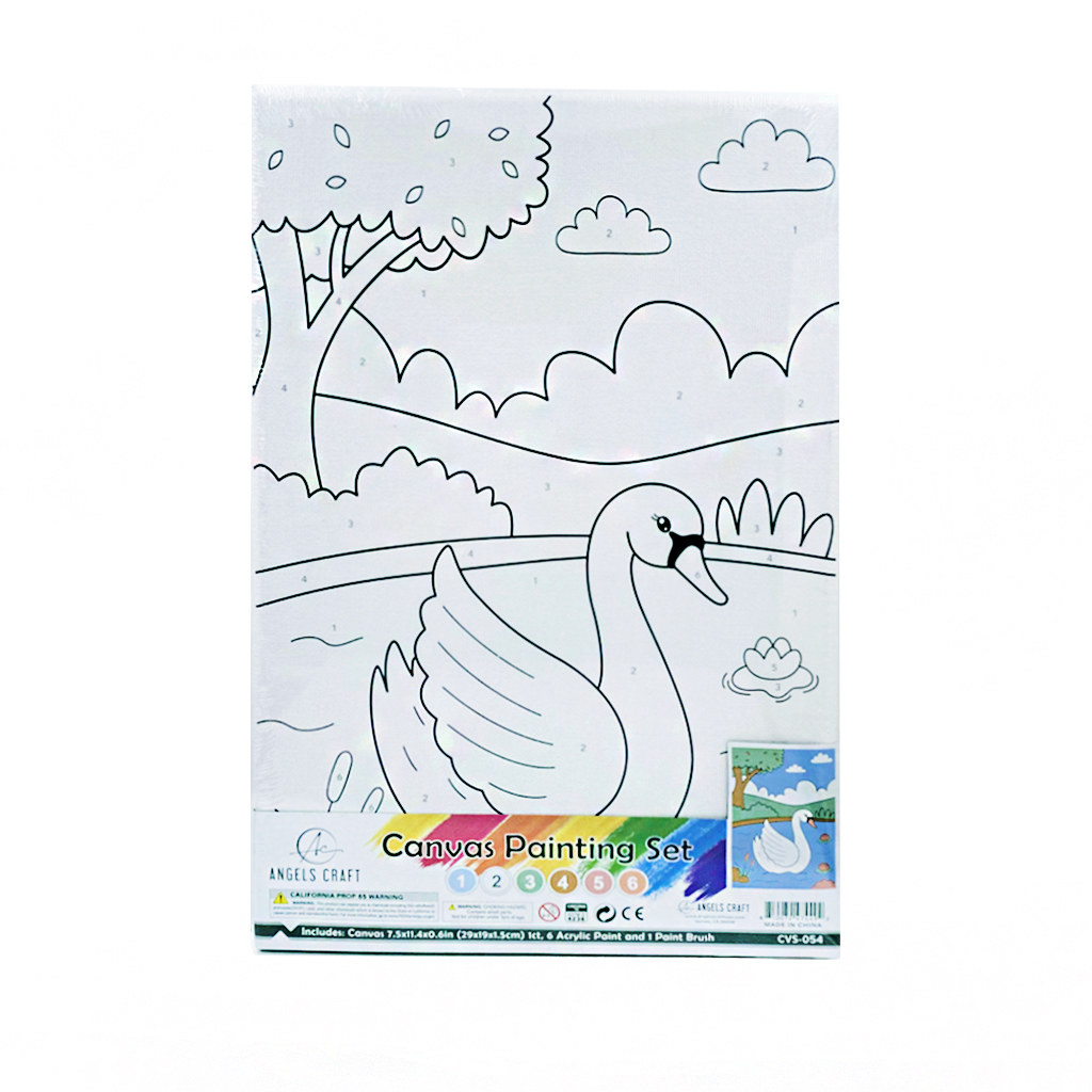 SET DE PINTURA PINTA POR NUMEROS CISNE 7.5 X 11 ANGELS CRAFT