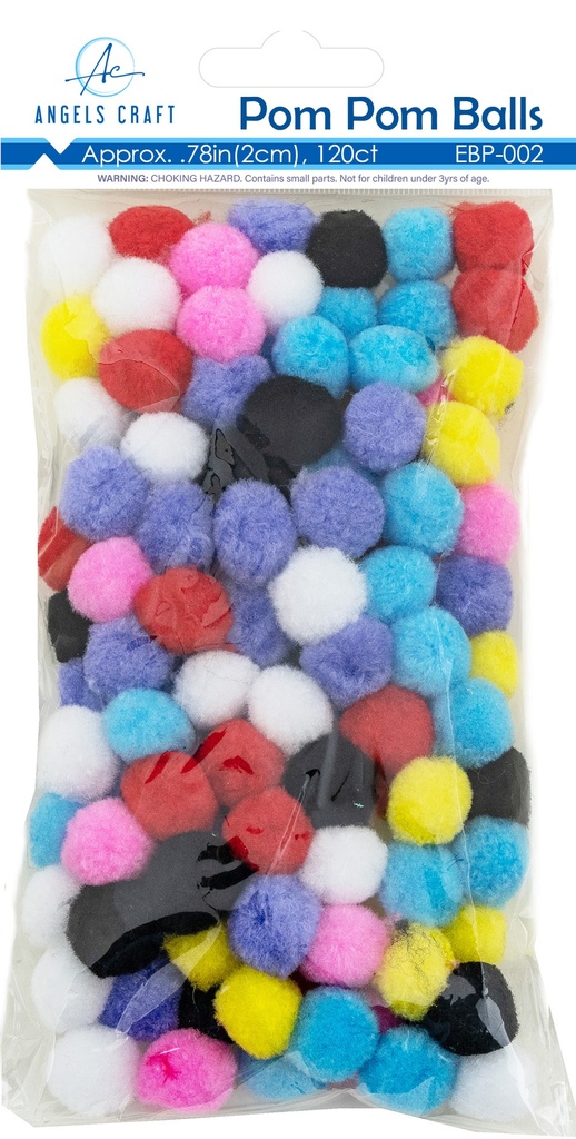 POMPONES 2 CM. 120 U. SURTIDOS ANGELS CRAFT (12*10)