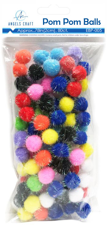 POMPONES 2 CM. 80 U. IRIDICENTES ANGELS CRAFT (12*10)