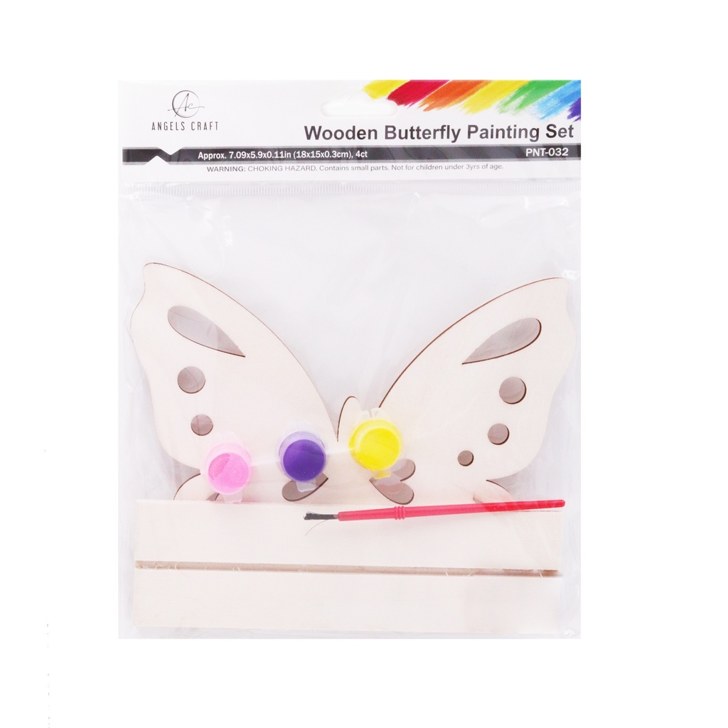SET DE PINTURA MADERA MARIPOSA ANGELS CRAFT (12*12)