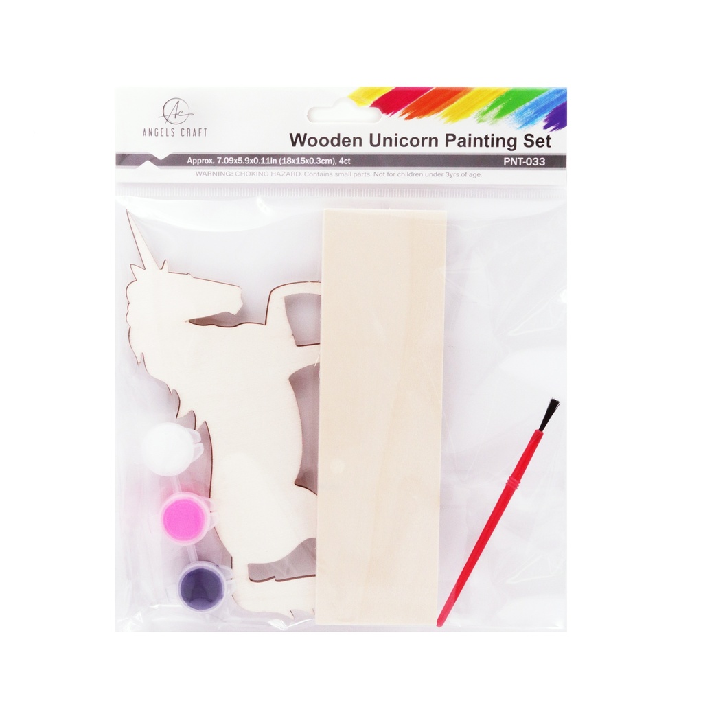 SET DE PINTURA MADERA UNICORNIO ANGELS CRAFT (12*12)
