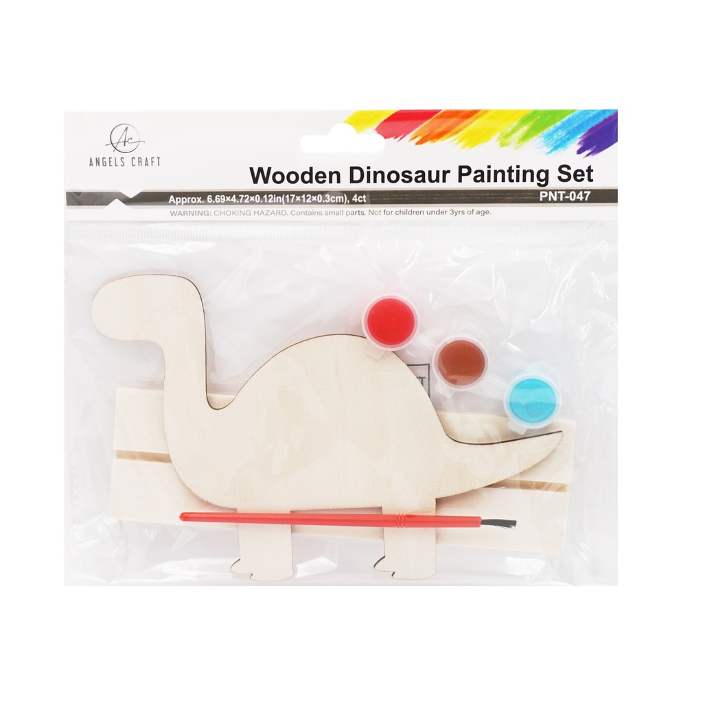 SET DE PINTURA MADERA DINOSAURIOS ANGELS CRAFT (12*12)