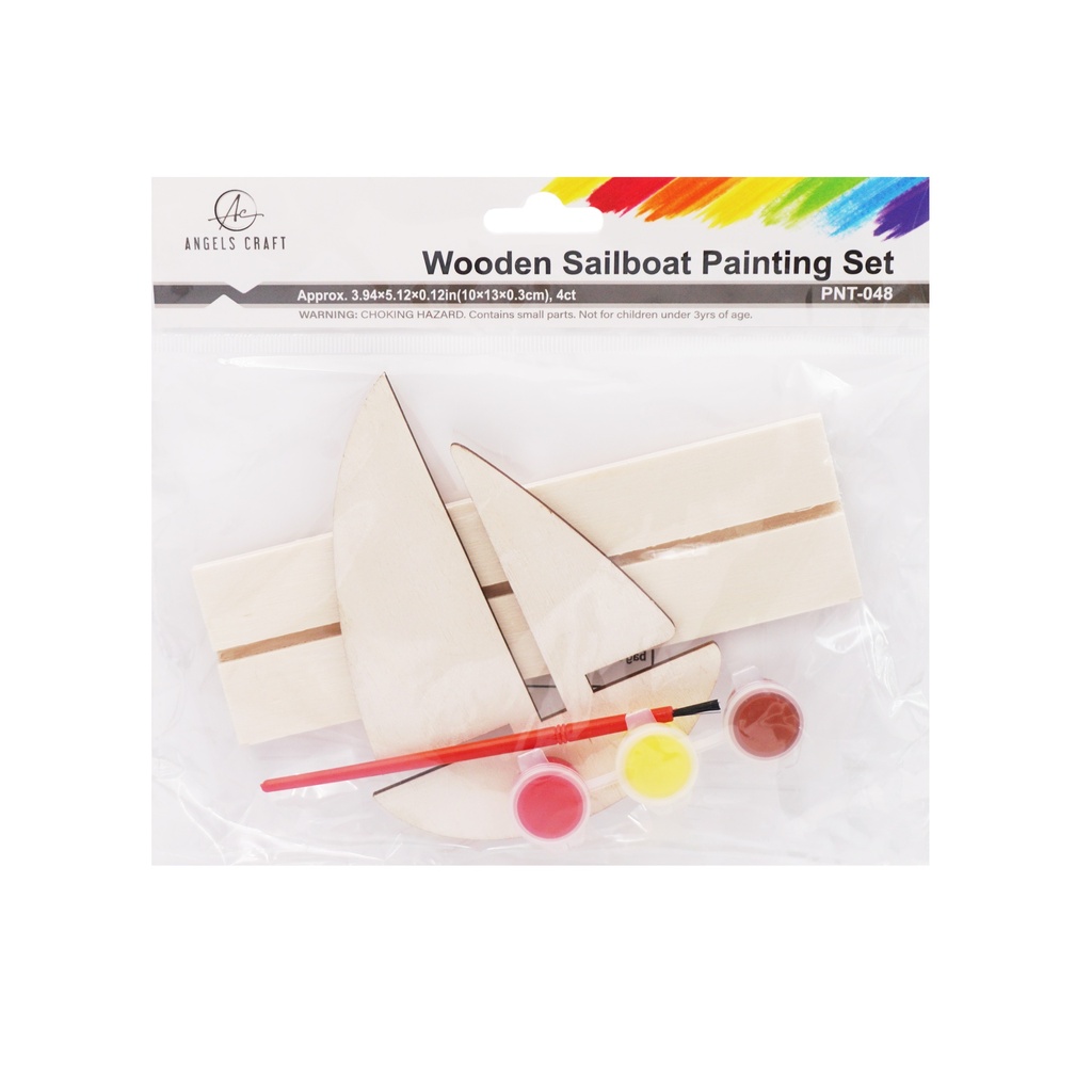 SET DE PINTURA MADERA VELERO ANGELS CRAFT (12*12)