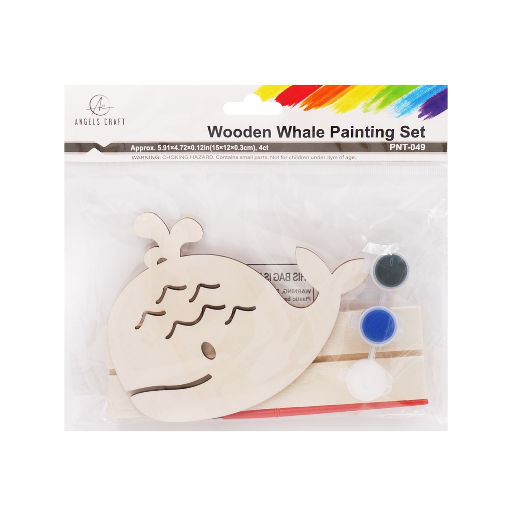 SET DE PINTURA MADERA BALLENA ANGELS CRAFT (12*12)