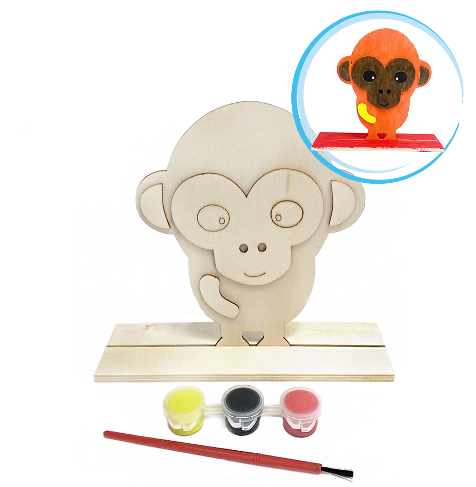 SET DE PINTURA MADERA MONO ANGELS CRAFT (12*12)