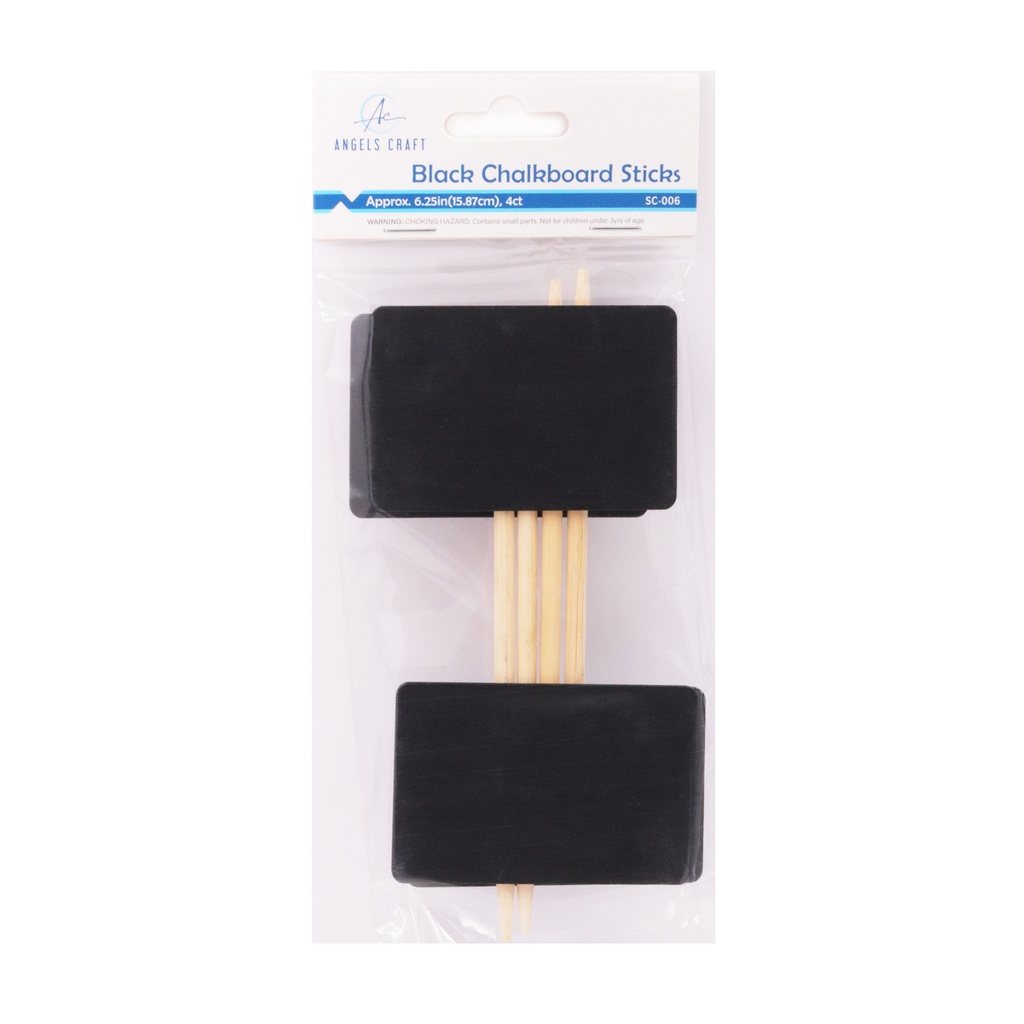 ROTULOS DE PIZARRON NEGRO CUADRADOS 4 U. ANGELS CRAFT (12*20)