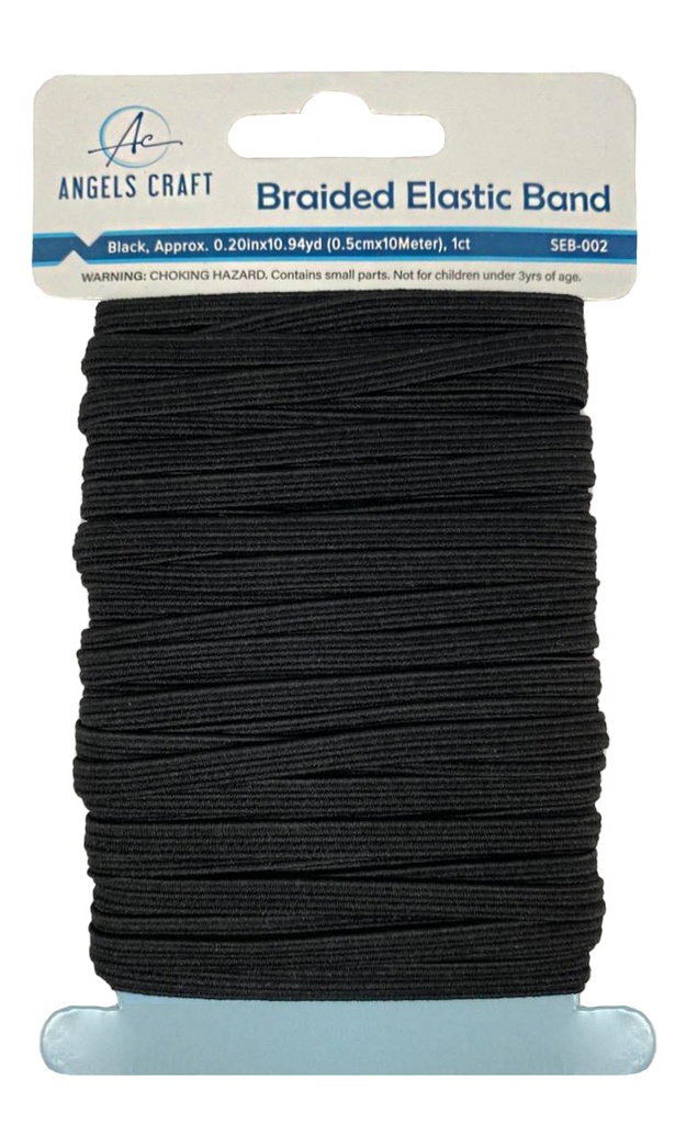ELASTICO 0.5 CM. X 10 M. NEGRO ANGELS CRAFT (12*20)