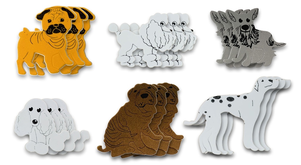 FIGURAS DE FOAMY PERROS 18 U. ANGELS CRAFT (12*10)