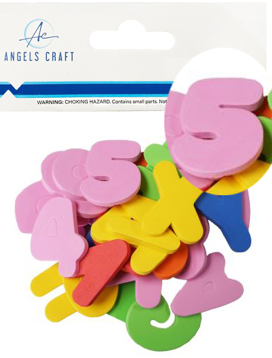 FIGURAS DE FOAMY LETRAS 6 CM. 36 U. ANGELS CRAFT (12*10)