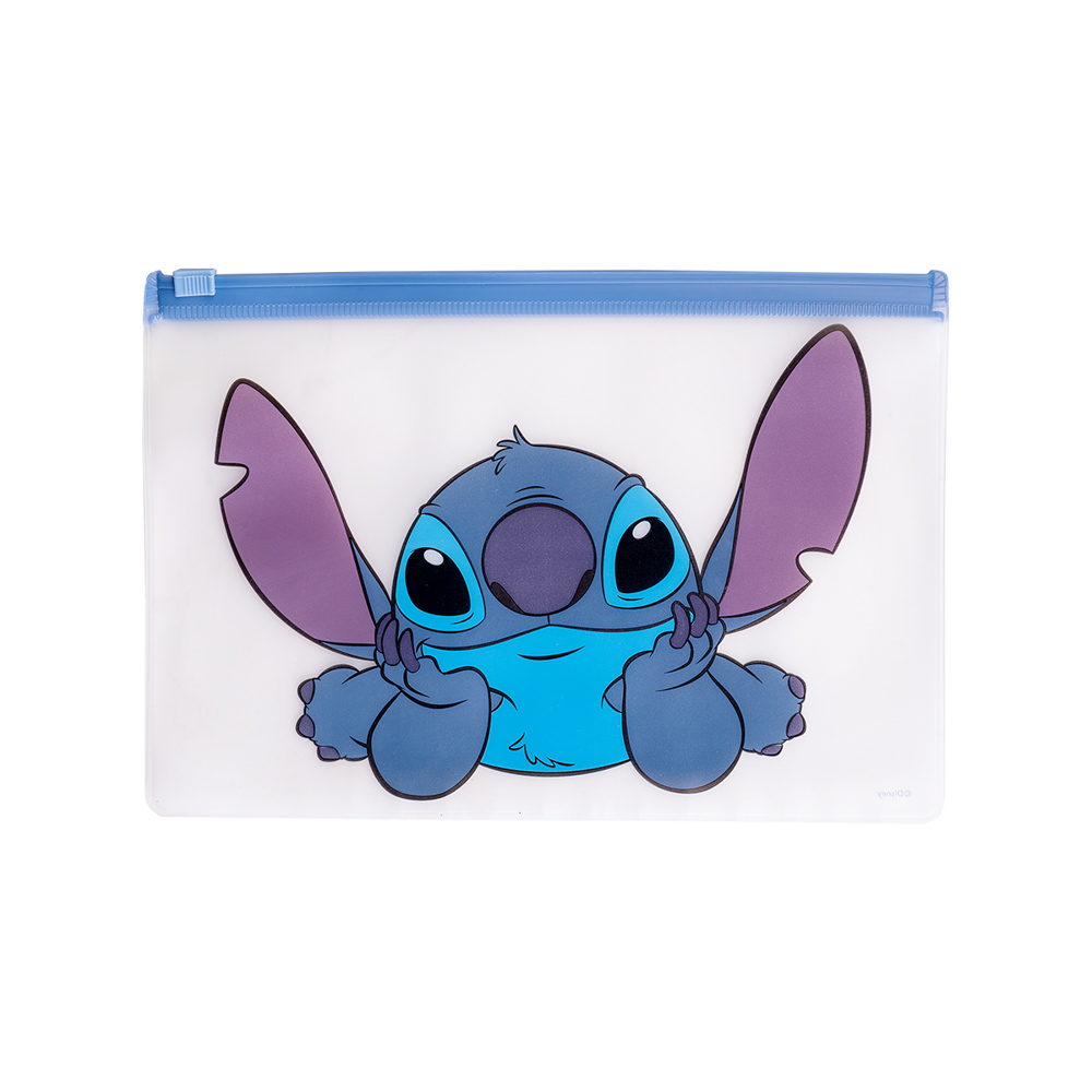 ESTUCHE PLASTICO ZIPLOC  STITCH MOOVING  