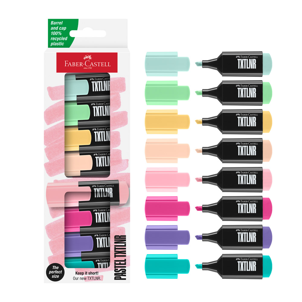 RESALTADORES MINI 8 COL. PASTEL FABER CASTELL 