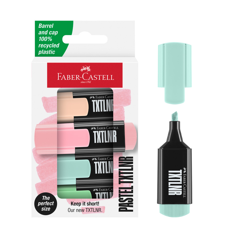 RESALTADORES PASTEL MINI 4 COL. 4214 FABER CASTELL