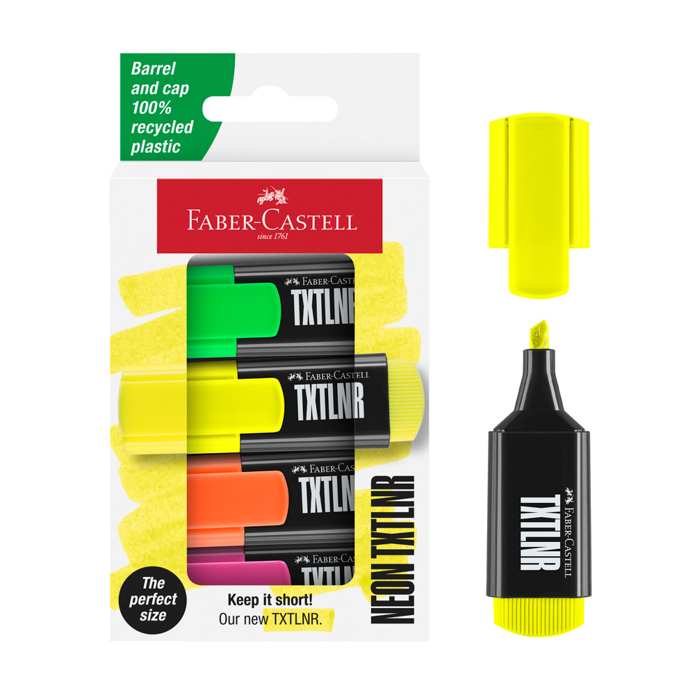 RESALTADORES MINI 4 COL. NEON 154204 FABER CASTELL 