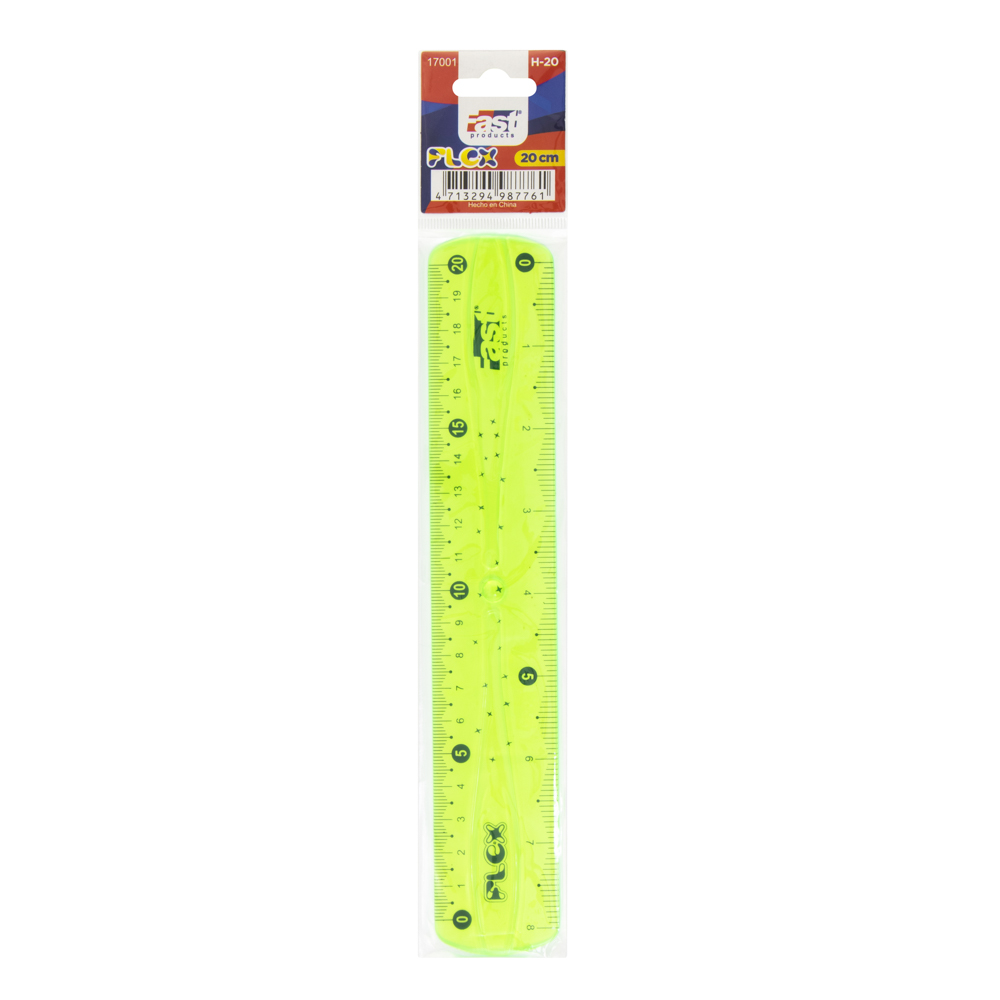 REGLA FLEXIBLE 20 CM. VERDE FAST