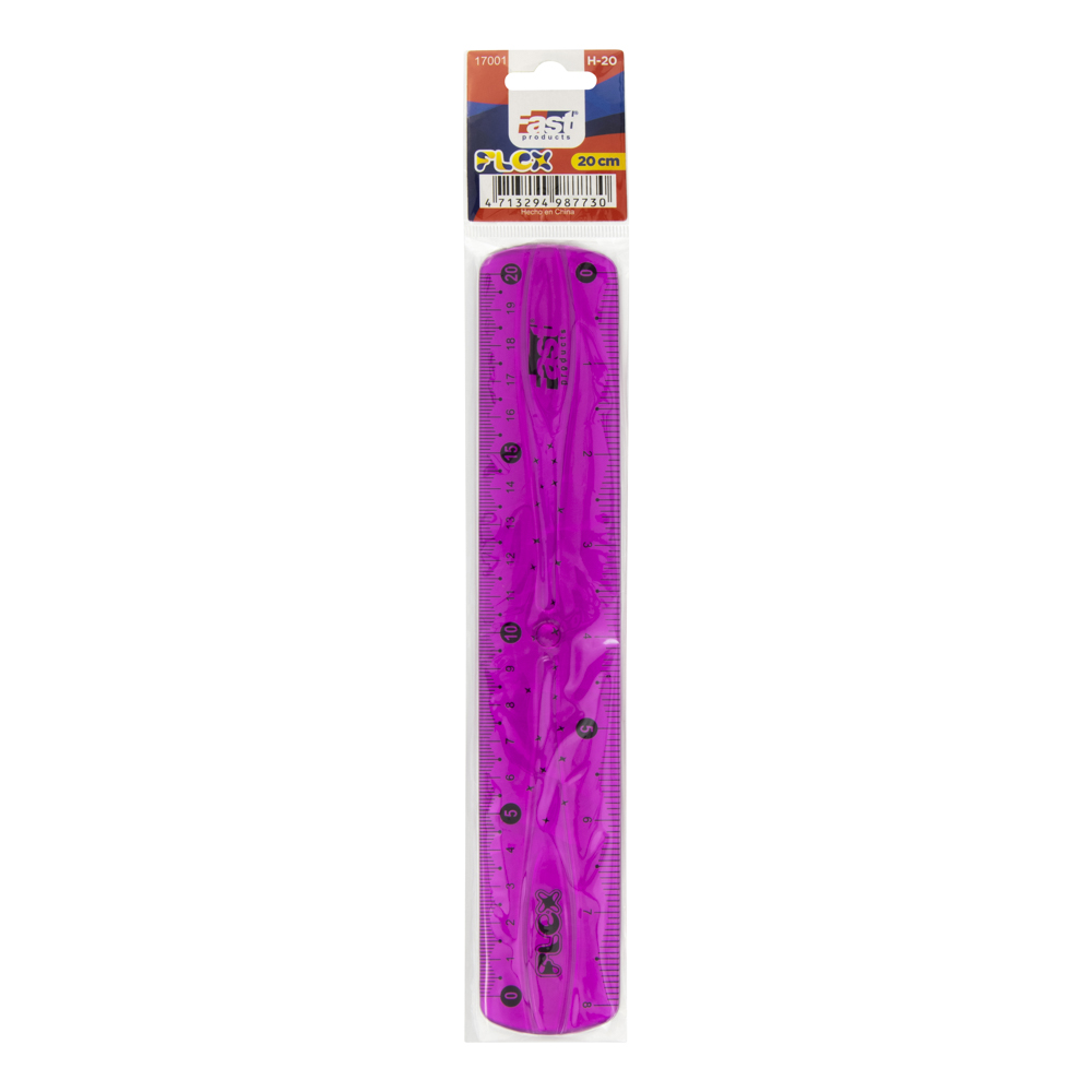 REGLA FLEXIBLE 20 CM. MORADO FAST   