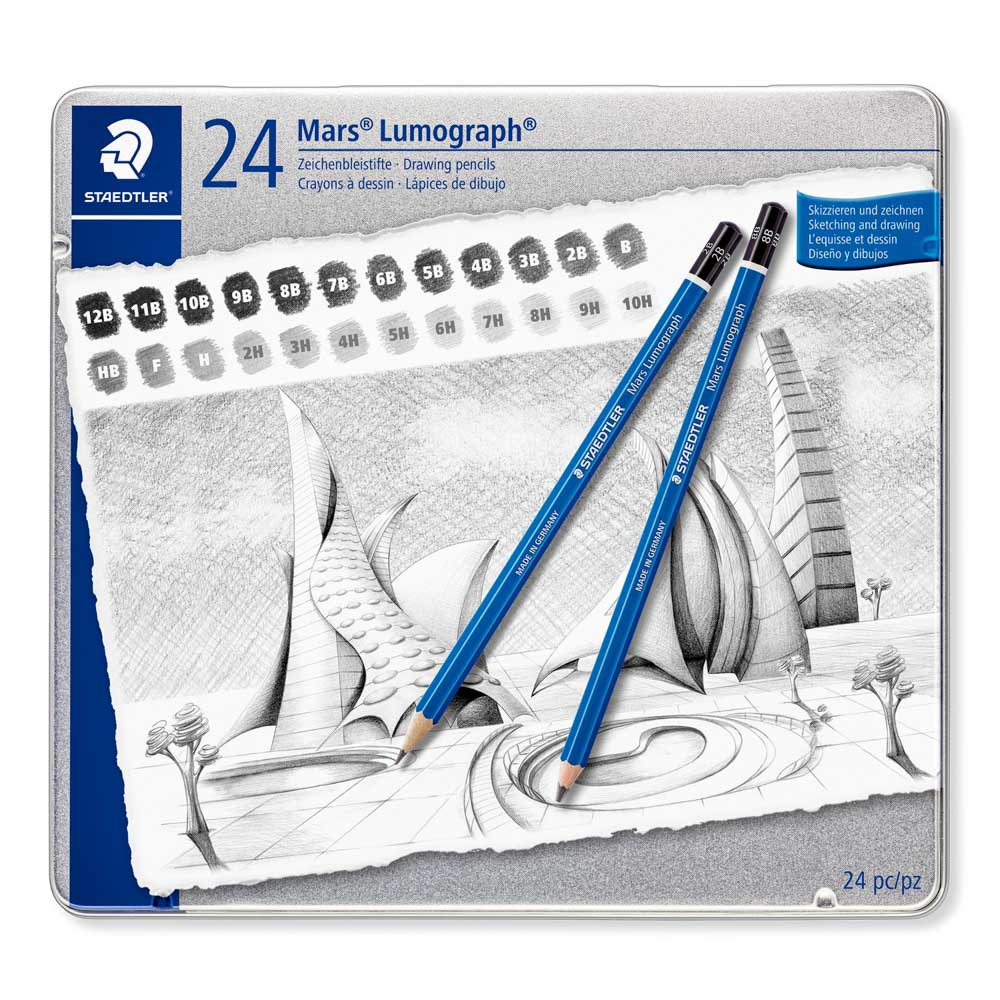 LAPICES GRADUADOS DE DIBUJO 24U. STAEDTLER 