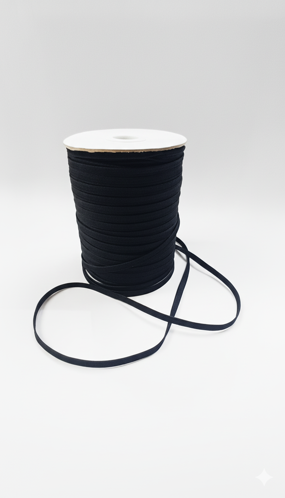 ELASTICO 6 MM. X 100 M. NEGRO ALFA