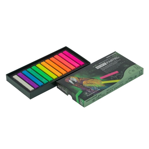 CRAYONES PASTEL SECO NEON 12 COL SIMBALION