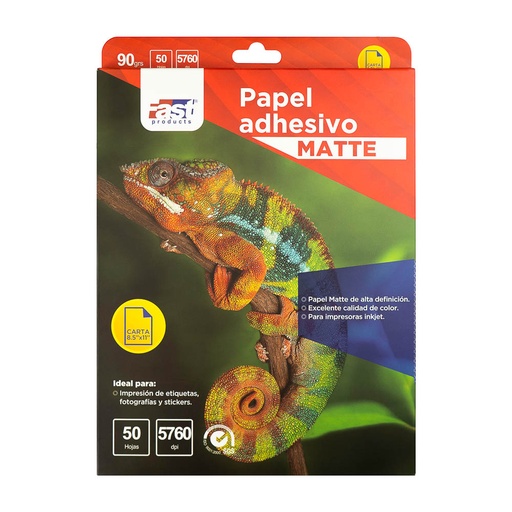 HOJA ADHESIVA MATE CARTA FAST (50)