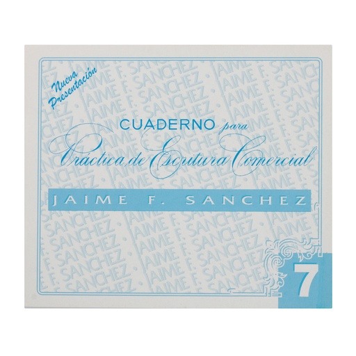 CUADERNO CALIGRAFIA NO. 7 JAIME SANCHEZ