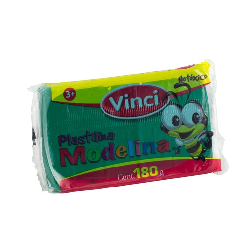PLASTICINA EN BLOQUE 180 G. VERDE OBSCURO VINCI