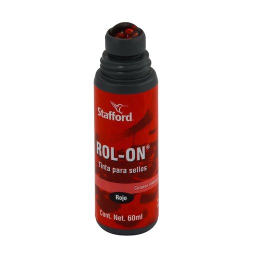 TINTA ALMOHADILLA ROLL ON 60 ML. ROJA STAFFORD