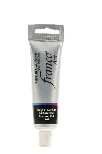 [11104] OLEO 37 ML. 104 NEGRO CARBON FRANCO ARTE (3*24)