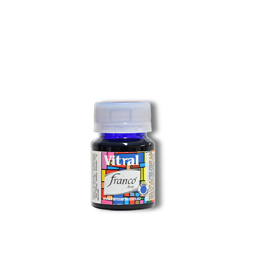 [25008] VITRAL 30 ML. 008 AZUL ULTRAMAR FRANCO ARTE (6*24)