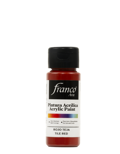 [18012] PINTURA ACRILICA 60 ML. 012 ROJO TEJA FRANCO ARTE (6*24)