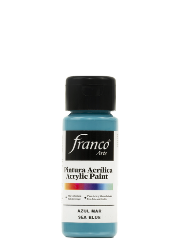 [18019] PINTURA ACRILICA 60 ML. 019 AZUL MAR FRANCO ARTE (6*24)