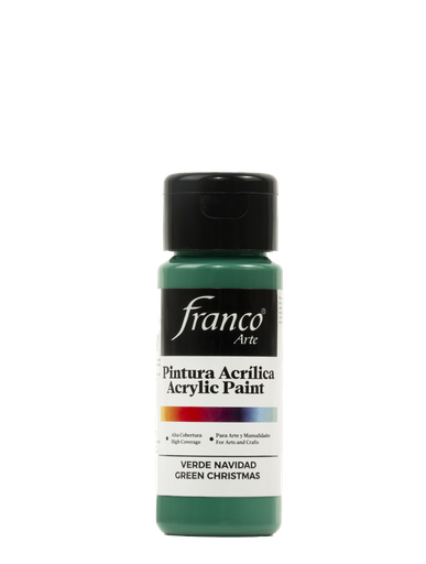 [18023] PINTURA ACRILICA 60 ML. 023 VERDE NAVIDAD FRANCO ARTE (6*24)