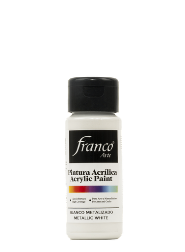 [18070] PINTURA ACRILICA 60 ML. 070 BLANCO METALIZADO FRANCO ARTE (6*24)