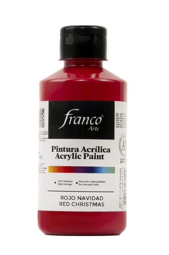 [18111] PINTURA ACRILICA 250 ML. 011 ROJO NAVIDAD FRANCO ARTE (36)