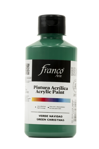 [18123] PINTURA ACRILICA 250 ML. 023 VERDE NAVIDAD FRANCO ARTE (36)