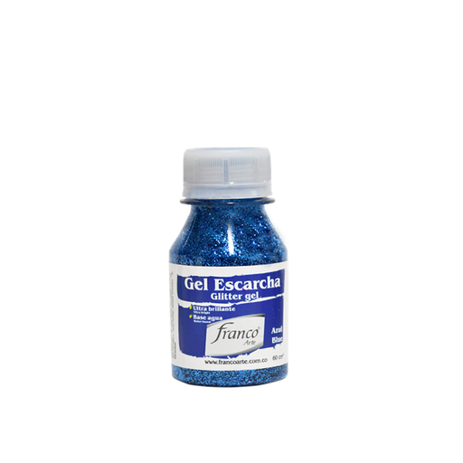 [16026] GEL ESCARCHA 60 ML. 026 AZUL FRANCO ARTE (6*24)