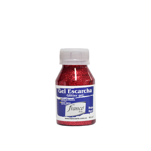 [16027] GEL ESCARCHA 60 ML. 027 ROJO FRANCO ARTE (6*24)