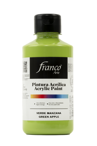 [18121] PINTURA ACRILICA 250 ML. 021 VERDE MANZANA FRANCO ARTE (36)