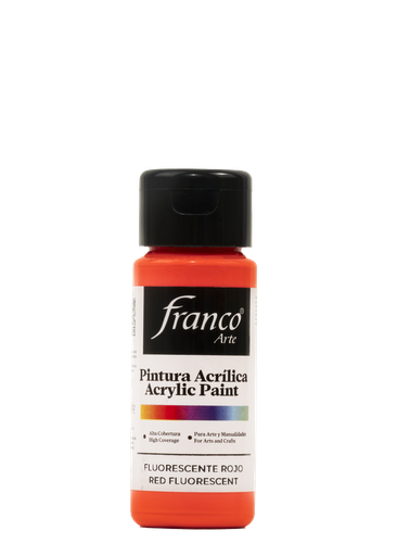 [18045] PINTURA ACRILICA 60 ML. 045 ROJO FLUORECENTE FRANCO ARTE (6*24)