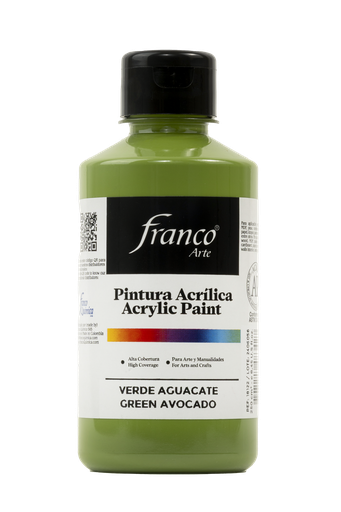 [18122] PINTURA ACRILICA 250 ML. 022 VERDE AGUACATE FRANCO ARTE (36)