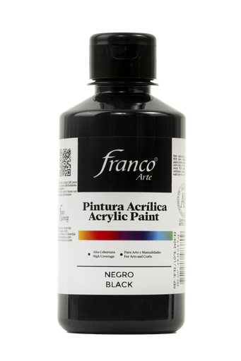 [18132] PINTURA ACRILICA 250 ML. 032 NEGRO FRANCO ARTE (36)